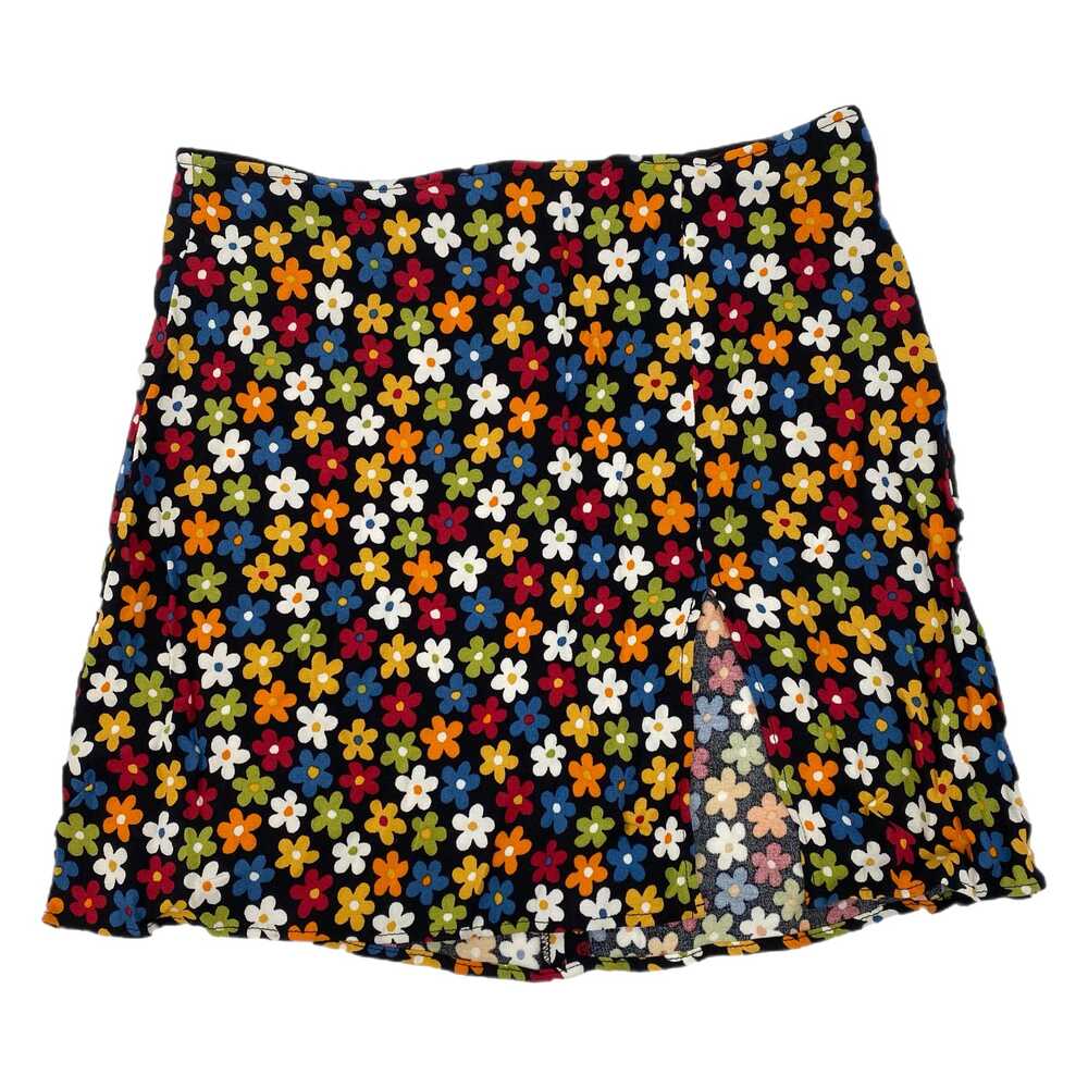 Reformation Black and Multicolor Flower Print Mini Skirt | Women’s Size 6